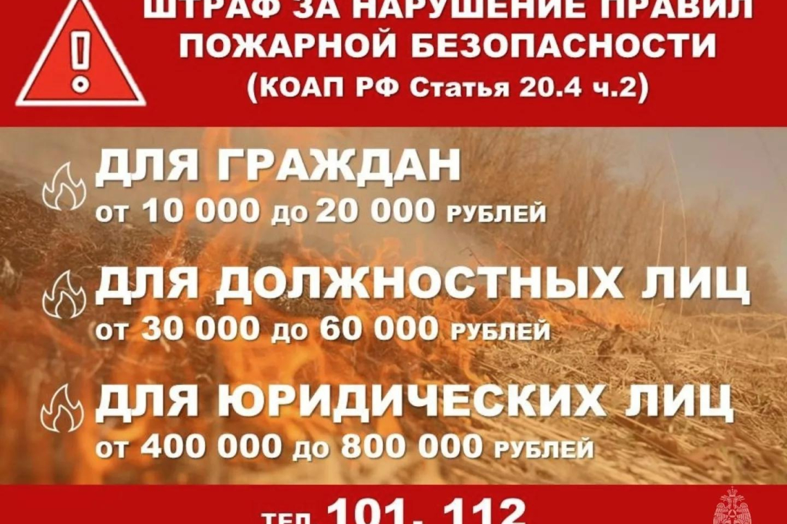 На территории Курской области действует особый противопожарный режим