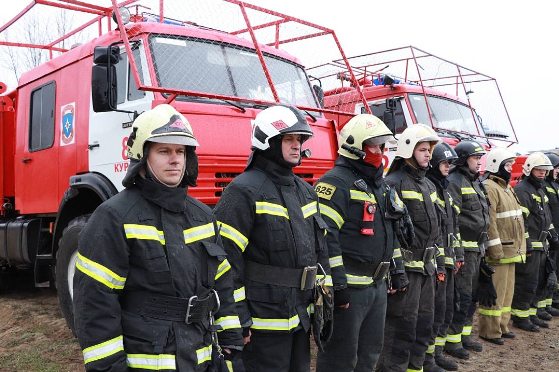 В Курской области прошла масштабная тренировка по ликвидации природных пожаров