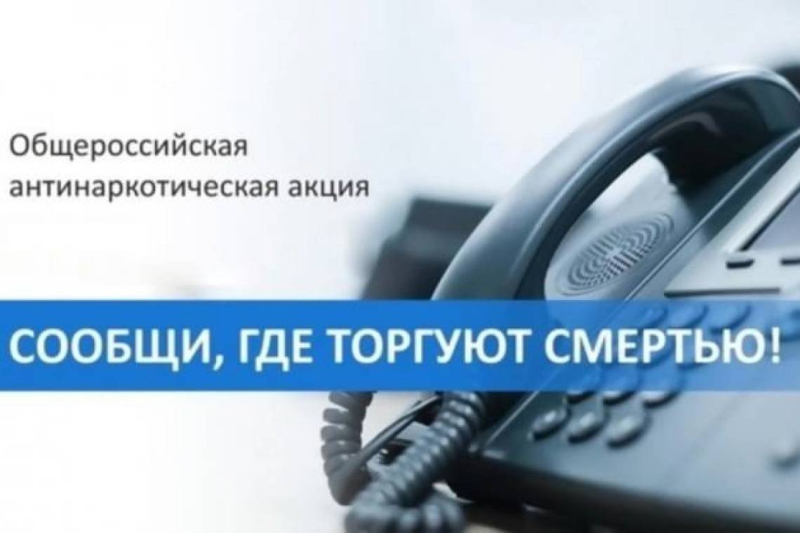 Проходит второй этап Общероссийской акции «Сообщи, где торгуют смертью»