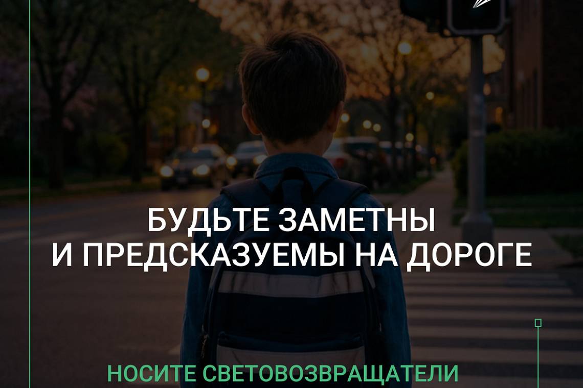 Минтранс Курской области призывает использовать в темное время суток световозвращающие элементы