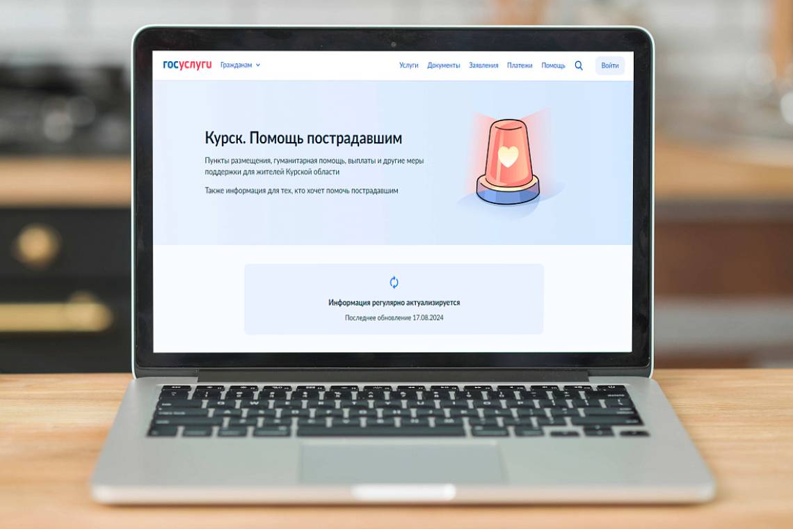Сервисы для помощи жителям Курской области доступны на портале госуслуг